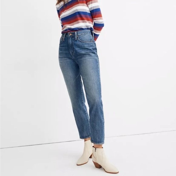 Madewell The Momjean in Downey Wash Size 26 - Picture 4 of 11